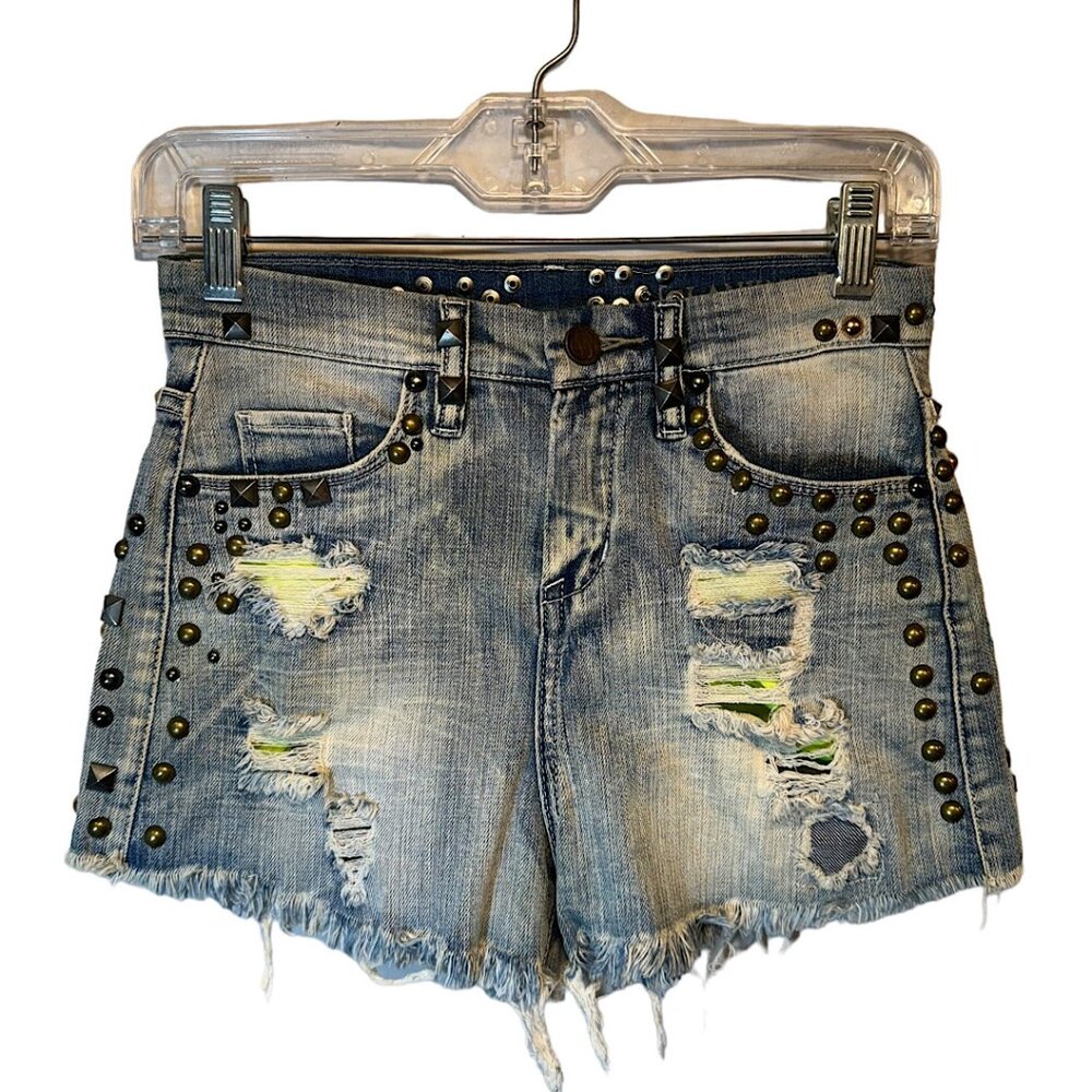 BLANK NYC Studded Jean Shorts